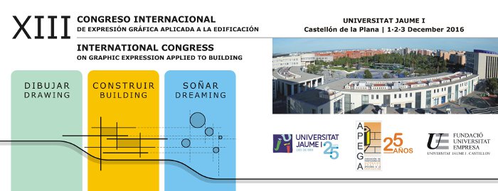 thumb cabecera XIII Congreso Internacional de Expresión Gráfica aplicada a la Edificación, APEGA 2016