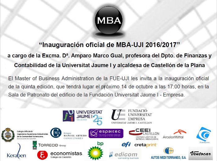 Invitacion inauguracion MBA