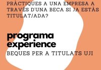 La FUE-UJI gestiona el Programa Experience de Becas para Titulados 