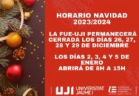 Horario Navidad 2023-2024 FUE-UJI